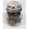 Image 1 : SMALL JAR OF USA PENNIES, ALL 90S ERA AND OLDER