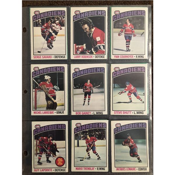 1976-77 O-PEE-CHEE Montreal Canadiens (16 cards)