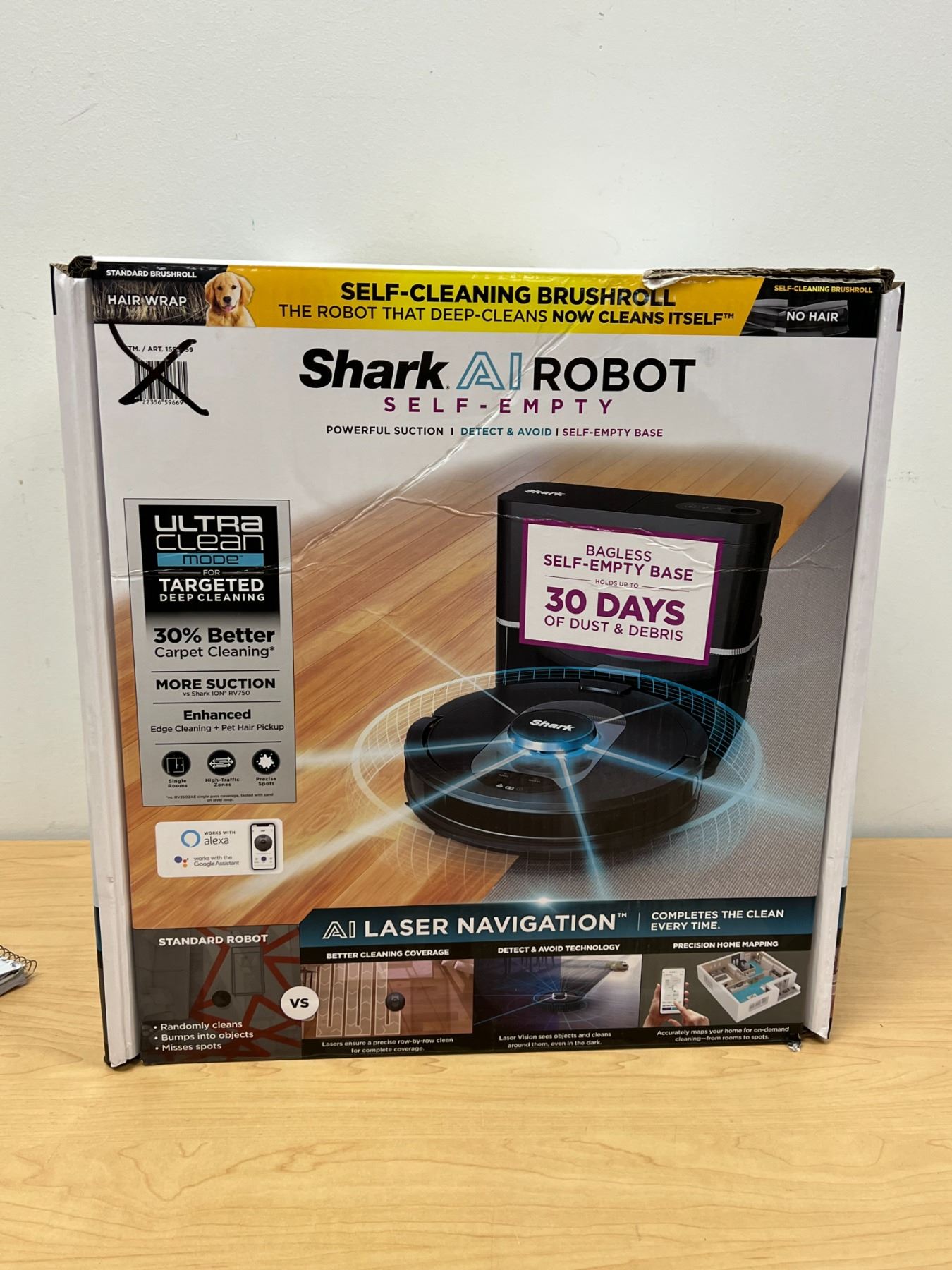 Shark AI Robot Self-Empty Vacuum - some use, open box, see photos - Not ...