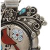 Image 7 : Navajo Sterling Silver Cardinal Inlay Necklace