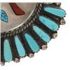 Image 9 : Navajo Sterling Silver Cardinal Inlay Necklace