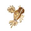 Image 11 : 18k Yellow Gold Topaz Italian Bird Brooch c. 1950