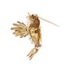 Image 12 : 18k Yellow Gold Topaz Italian Bird Brooch c. 1950