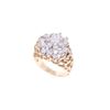 Image 1 : 2.77ct Cluster Diamond & 14k Yellow Gold Ring