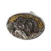 Image 4 : Alaskan Bear Gold Nugget $ Sterling Belt Buckle