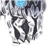 Image 6 : Navajo R. Singer Sterling Silver Turquoise Pendant