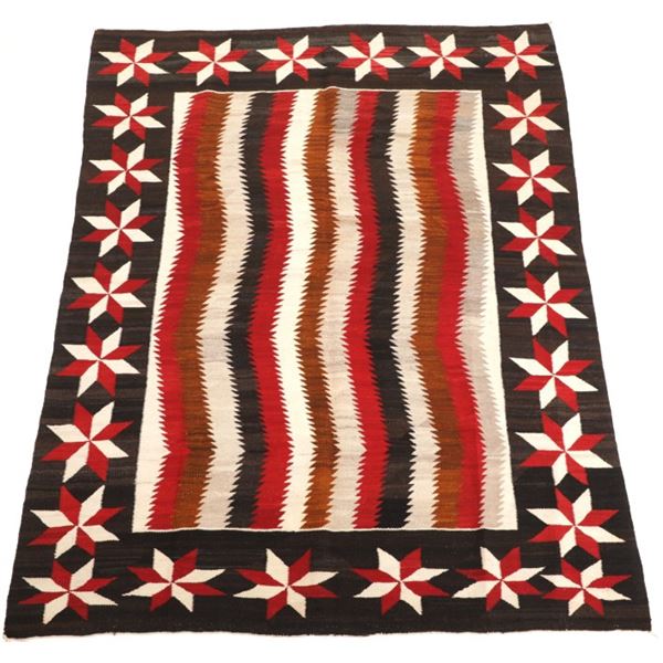 C. 1920 Navajo Valero Stars Eye Dazzler Rug