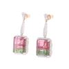 Image 6 : Watermelon Tourmaline VS Diamond 14k Gold Earrings