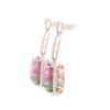 Image 8 : Watermelon Tourmaline VS Diamond 14k Gold Earrings