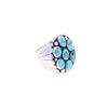 Image 3 : Navajo Tommy Moore Silver Kingman Turquoise Ring