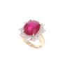 Image 1 : 10.76ct Ruby Diamond & 14k Yellow Gold Ring