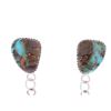 Image 2 : Navajo Jennifer Begay Silver Turquoise Earrings