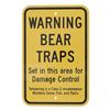 Image 1 : Warning Bear Trap Montana Game, Fish, & Parks Sign