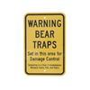 Image 4 : Warning Bear Trap Montana Game, Fish, & Parks Sign