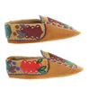 Image 2 : 20th C. Metis Cree Canadian Beaded Hide Moccasins