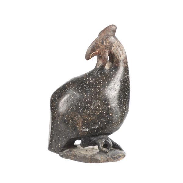 Carved Guinea Hen Sculpture c. Mid 1900's