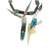 Image 10 : Navajo Multistone Turquoise Claw Necklace's