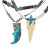 Image 13 : Navajo Multistone Turquoise Claw Necklace's