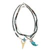 Image 2 : Navajo Multistone Turquoise Claw Necklace's