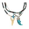 Image 3 : Navajo Multistone Turquoise Claw Necklace's