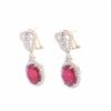 Image 10 : 15.11ct Ruby Diamond & 14k Yellow Gold Earrings