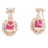 Image 13 : 15.11ct Ruby Diamond & 14k Yellow Gold Earrings