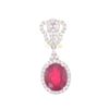 Image 3 : 15.11ct Ruby Diamond & 14k Yellow Gold Earrings