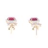 Image 7 : 15.11ct Ruby Diamond & 14k Yellow Gold Earrings