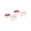 Image 8 : 15.11ct Ruby Diamond & 14k Yellow Gold Earrings