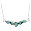 Image 4 : Navajo R. Sam Sterling Silver Turquoise Necklace