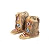 Image 3 : First Nations Beaded Hide & Beaver Moccasins