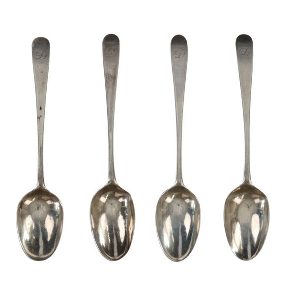 1737 Joseph Sanders Sterling Spoons (4)