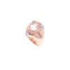 Image 3 : Elegant Morganite & Diamond 18k Rose Gold Ring