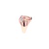 Image 8 : Elegant Morganite & Diamond 18k Rose Gold Ring