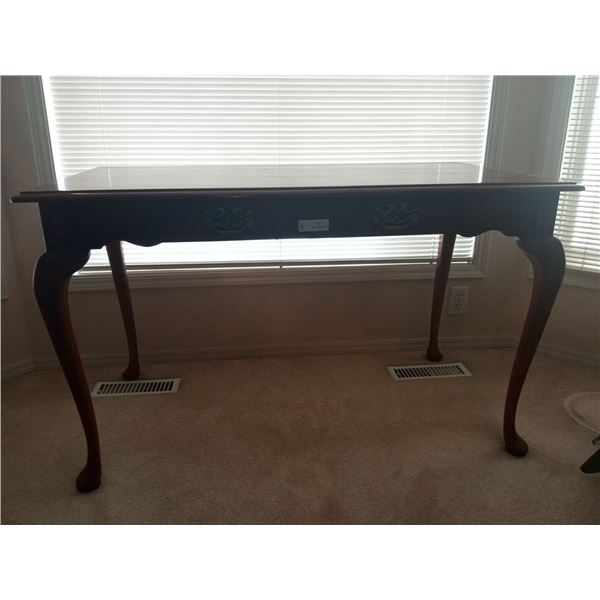 Mahogany Entrance Table With One Drawer & Two Handles 48Wx25Dx29H