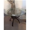 Image 1 : Glass Side Table 26 Diameter 20inch Height