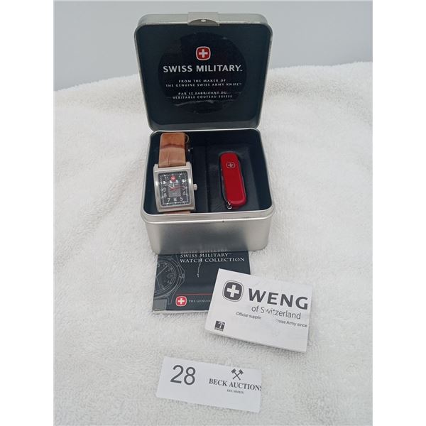 Mens Swiss Army Watch & Mini Army Knife