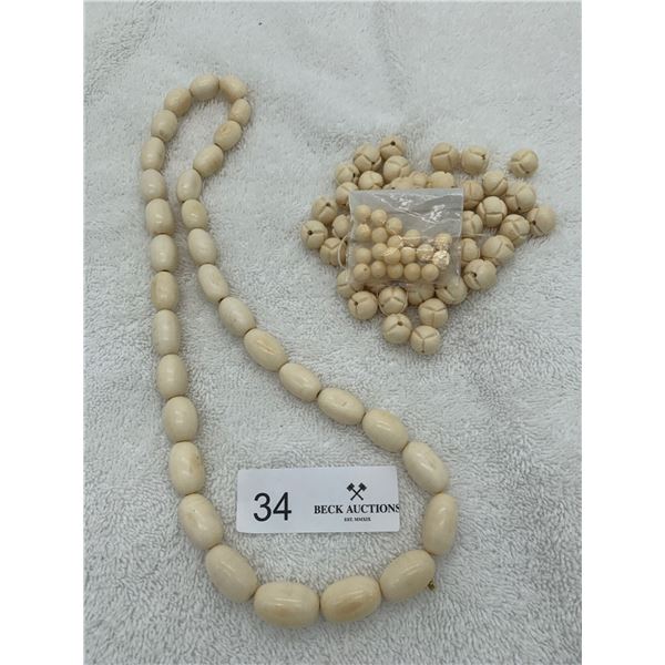 Ivory Like Prayer Beads & Extra Beads DIY