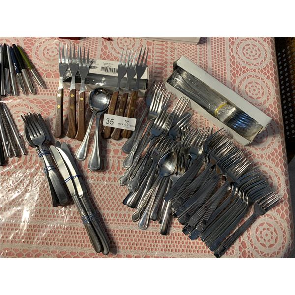 Variety Of Silverware - Stainless Steel, Multiple Patterns