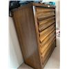 Image 2 : Oak Tall Boy Dresser - Bought From Campbell Furniture 38Wx18Dx45H