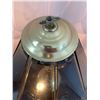 Image 3 : Brass & Tinted Vintage Glass Touch Lamp