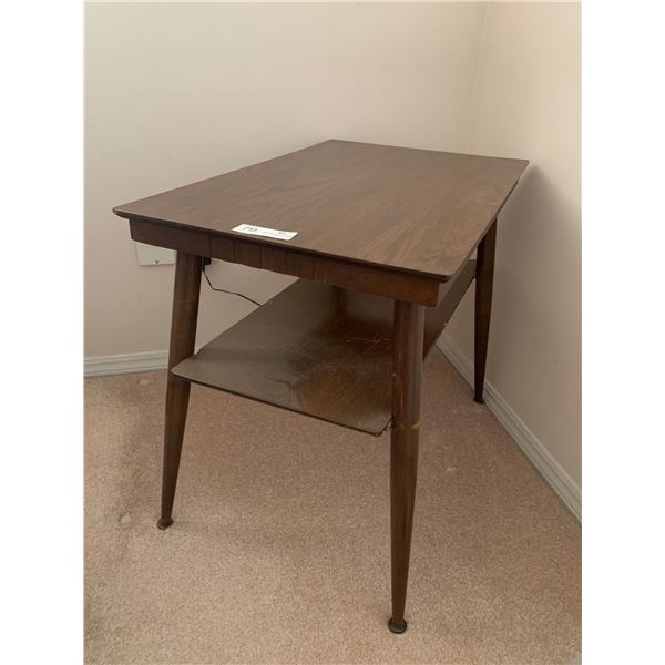 Mid Century Modern 4 Legged Rectangle Bedside Table 16Wx24Dx21H