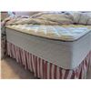 Image 4 : Oak Queen Size Headboard, Frame & Serta Mattress - Bought From Campbell Furniture 61Wx42H
