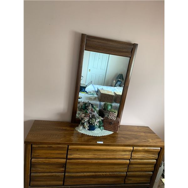 Oak Dresser With Mirror - Bought From Campbell Furniture 64Wx18Dx30L Mirror 45H