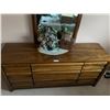 Image 2 : Oak Dresser With Mirror - Bought From Campbell Furniture 64Wx18Dx30L Mirror 45H