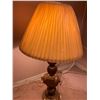 Image 2 : 50 Years Plus - Beautiful Solid Oak & Brass Lamp 35H