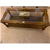 Image 1 : Solid Oak & Glass Antique Coffee Table 52Wx23Dx16H
