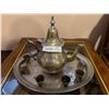 Image 2 : Old Fashion Pewter Tea Set & Mini Table (12Wx11Dx15H)