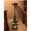 Image 1 : Blue Crystal And Brass Hookah With Attachment & Hose