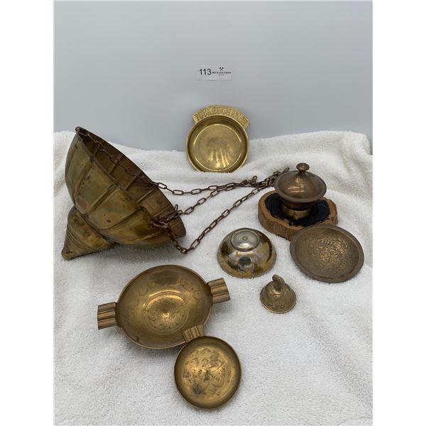 Assortment Of Etched Brass Decor
